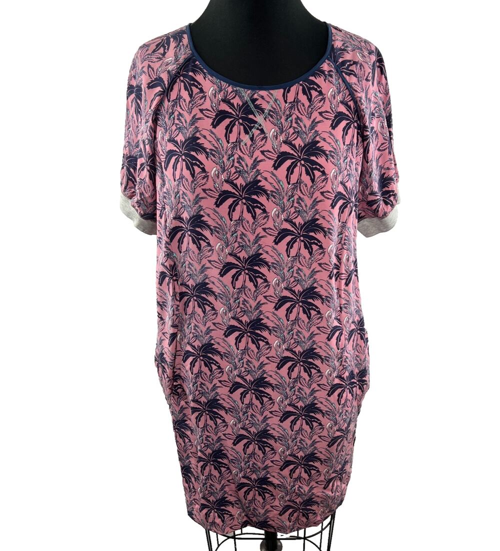 Essentiel Antwerp Palm Tree Pink Black Silk Dress 4 Euro 38 Anthropologie RARE